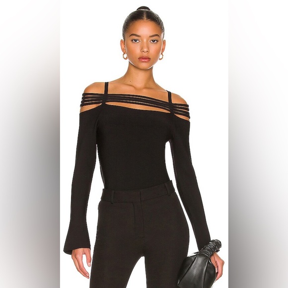 Jonathan Simkhai Tops - Jonathan Simkhai Sarah Compact Rib Top in Black. Size S
